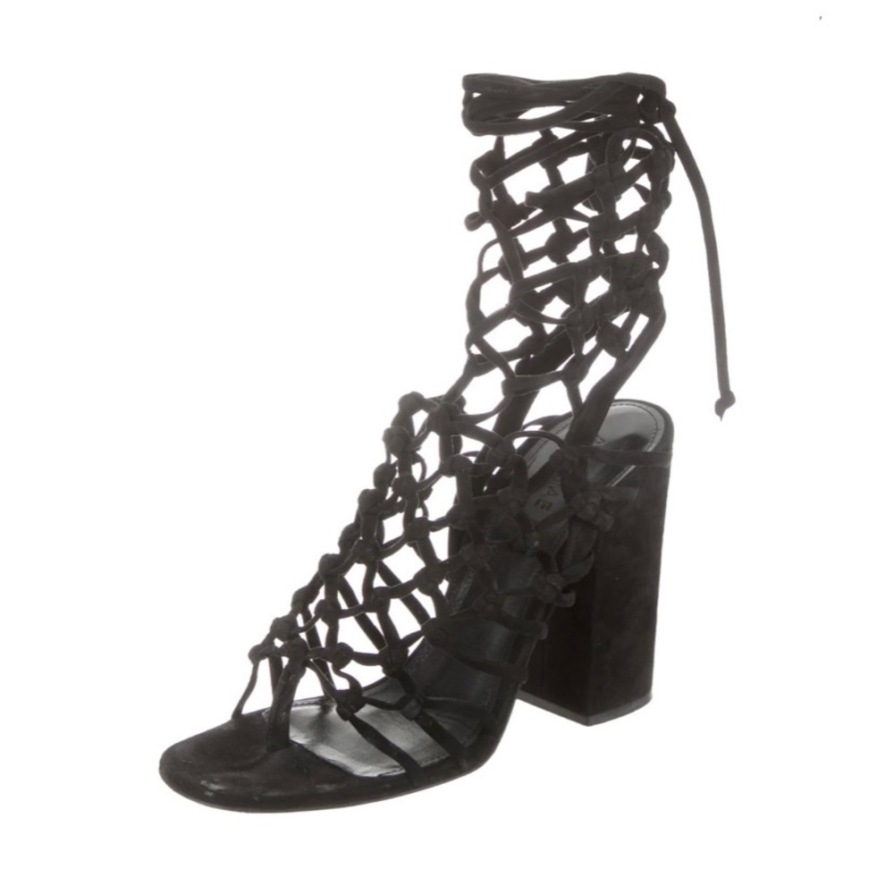 Alumnae Suede Caged heels